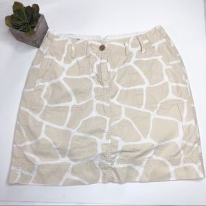 Lands End giraffe print skort